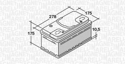 MAGNETI MARELLI 068065054030 -  Стартерная аккумуляторная батарея| Стартерная аккумуляторная батарея